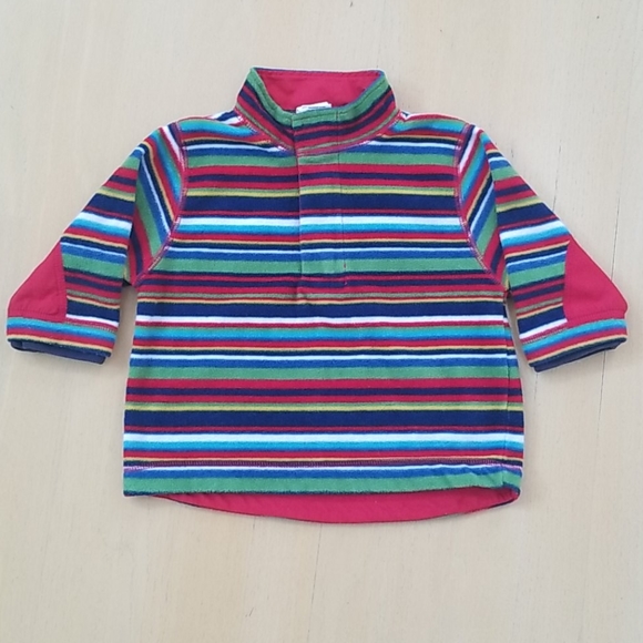 Baby Gap Rainbow Stripe Pullover Sweater Cardigan Fleece Jacket - Picture 3 of 9